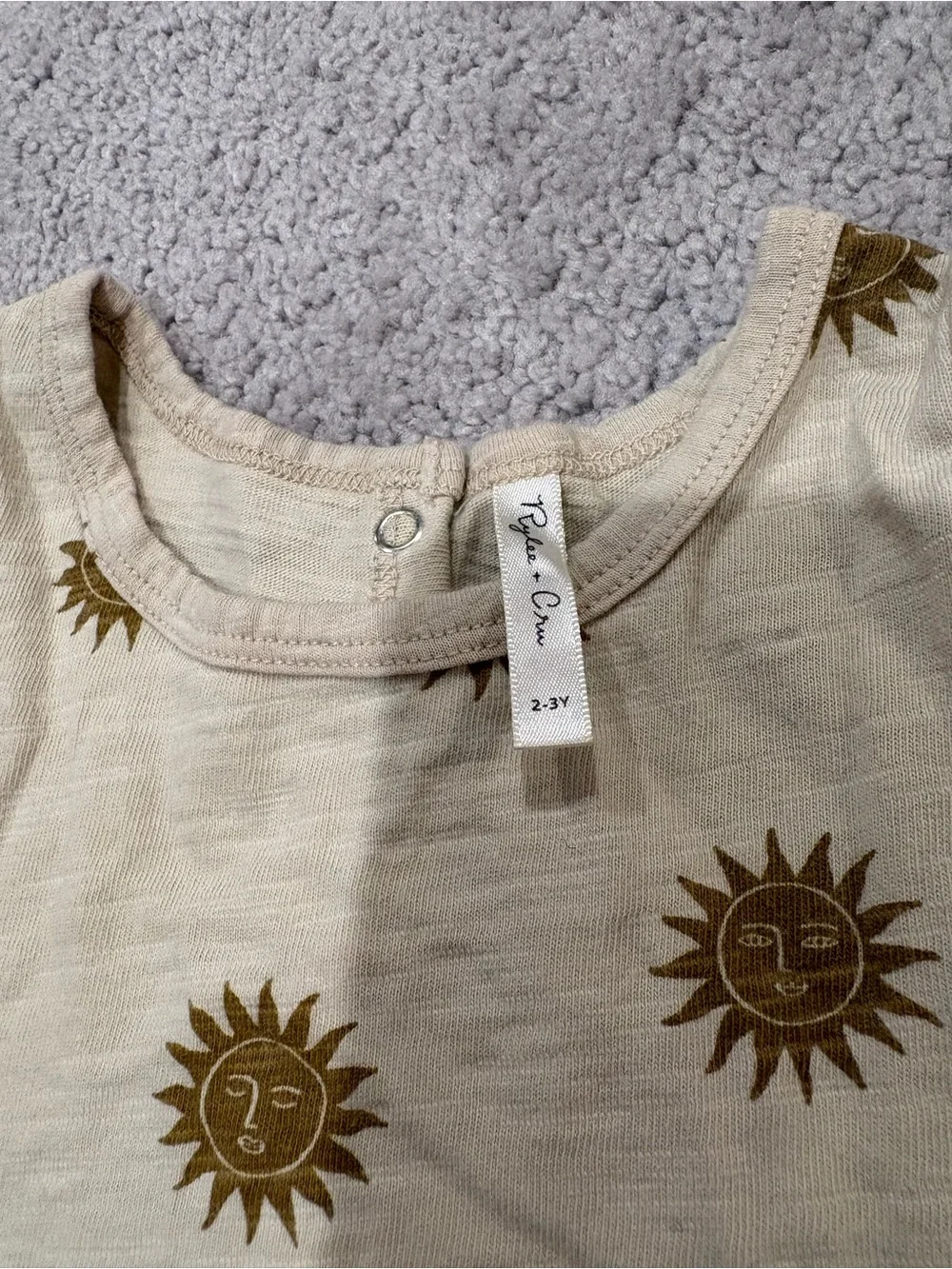 Rylee + Cru Cream One-Piece Suns Print 2-3 Y
